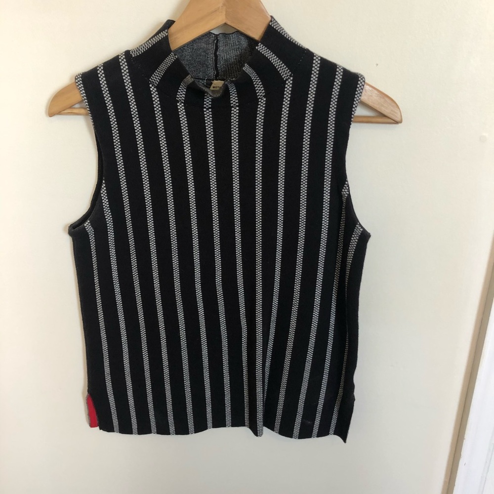 Mock neck sweater tank